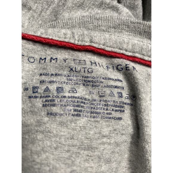 Tommy Hilfiger Men's Gray T-shirt Tee V-neck Cotton Size XL - Picture 4 of 4